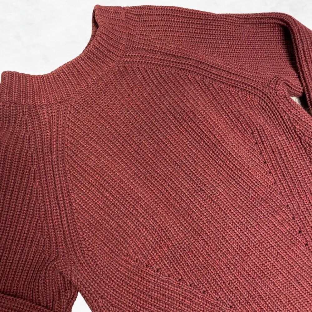 Marine Layer Cleo Mock Neck Sweater in Rosewood - Picture 4 of 7